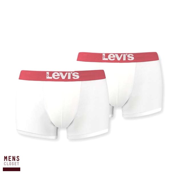 Levis hvide Trunks 2 pack med rd kontrast