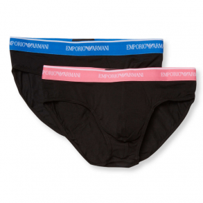 Armani 2 pack briefs med kontrast linning