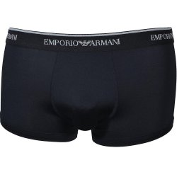ARMANI Logoband Microfibre Boxer Trunk, Black/silver