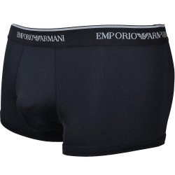 ARMANI Logoband Microfibre Boxer Trunk, Black/silver