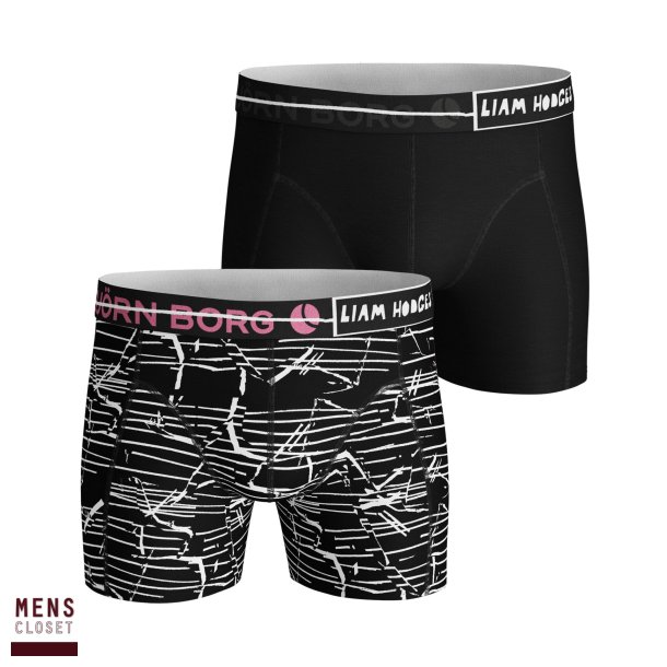 Bj�rn Borg boxershorts cracked stripes, 2 pack