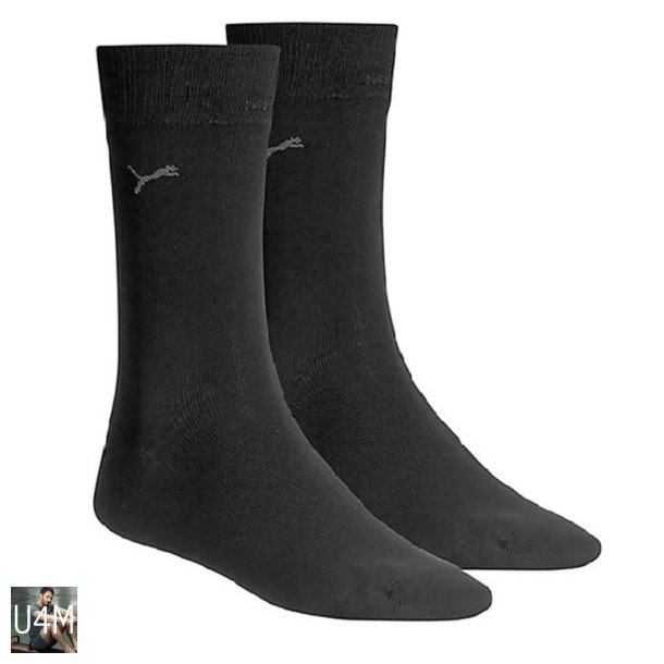 Puma Classic sokker i Black - 2 pack.