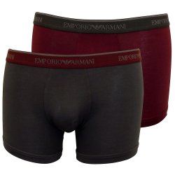 ARMANI 2 PACK BOXERSHORTS Bordeaux og sort