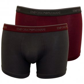 ARMANI 2 PACK BOXERSHORTS Bordeaux og sort