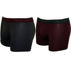ARMANI 2 PACK BOXERSHORTS Bordeaux og sort