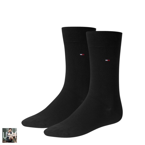 Tommy Hilfiger MEN SOCK CLASSIC 2P Sort