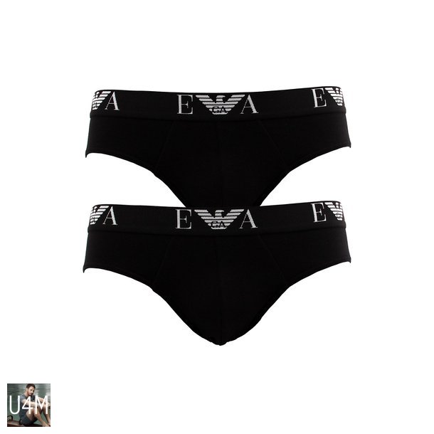 ARMANI EA 2PACK BRIEF BLACK