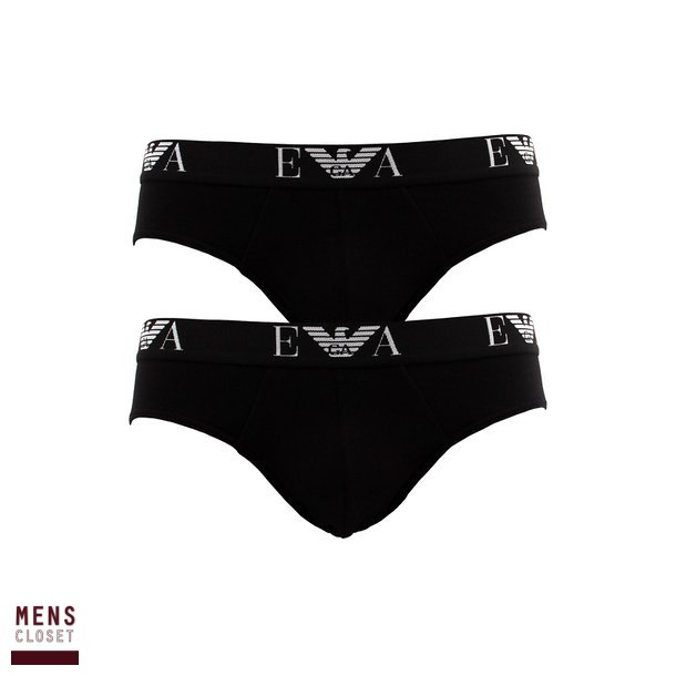 ARMANI EA 2PACK BRIEF BLACK
