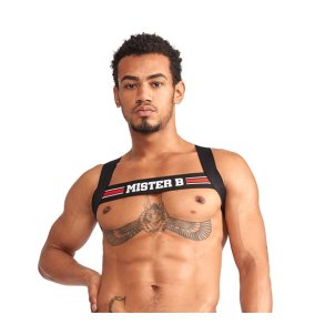 Mister B Urban Club harness X-back Striped Red