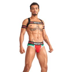 Mister B Urban Club harness X-back Striped Red