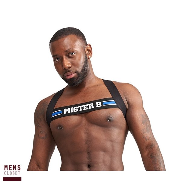Mister B Urban Club harness X-back Striped Blue