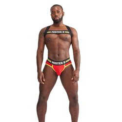 Mister B Urban Club harness X-back Striped Yellow