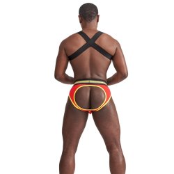 Mister B Urban Club harness X-back Striped Yellow