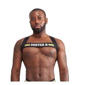 Mister B Urban Club harness X-back Striped Yellow