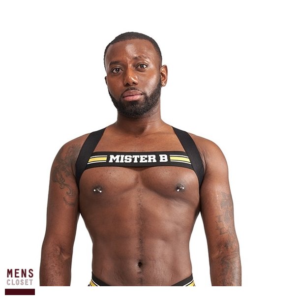 Mister B Urban Club harness X-back Striped Yellow