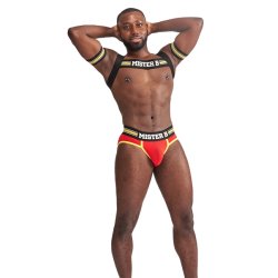 Mister B Urban Club harness X-back Striped Yellow