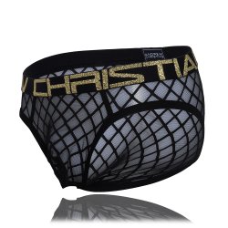 Lattice Lace Sheer Brief w/Almost Naked