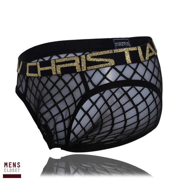 Lattice Lace Sheer Brief w/Almost Naked