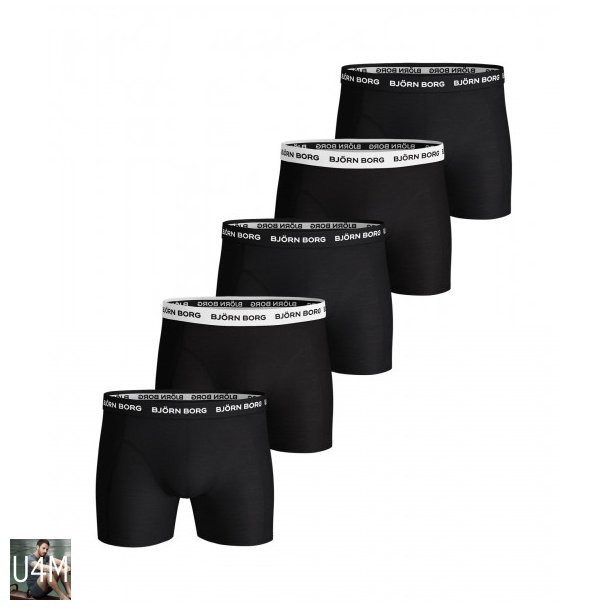 Bjrn Borg Solid Sammy boxershorts 5-pack