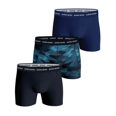 Björn Borg Boxer Navy/Blue/blue m. print 3-pack