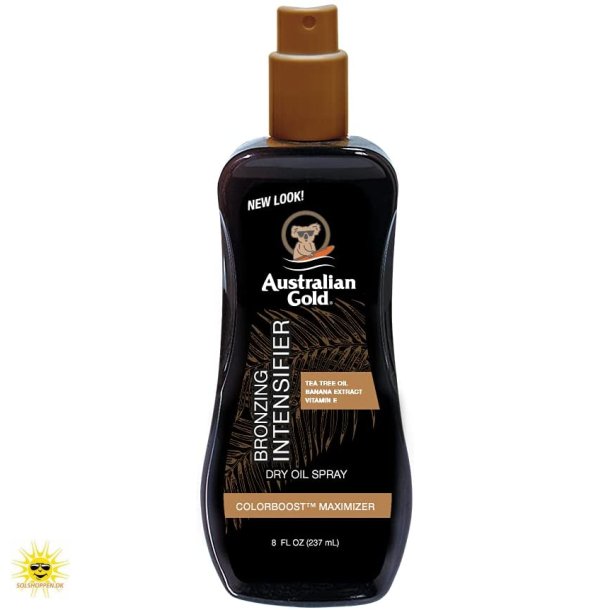 Australian Gold - Intensifier Dry Oil med Bronzer spray u/faktor.