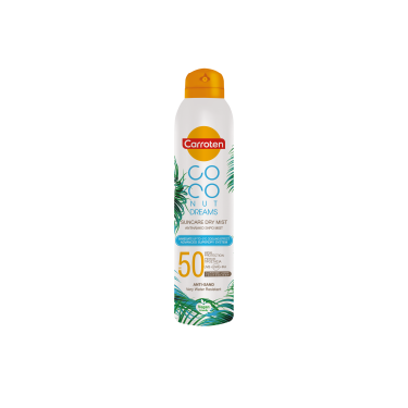 Carroten Coconut Dreams Dry Mist SPF 50 spray