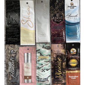 Lykke pose med 10 stk. forskellige cremer 