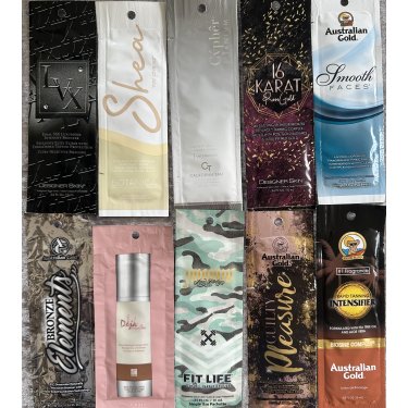 Lykke pose med 10 stk. forskellige cremer 