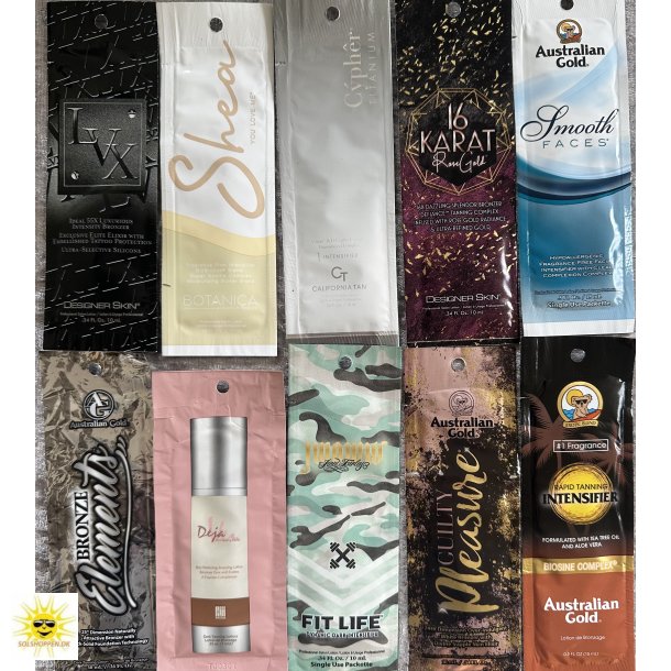 Lykke pose med 10 stk. forskellige cremer 