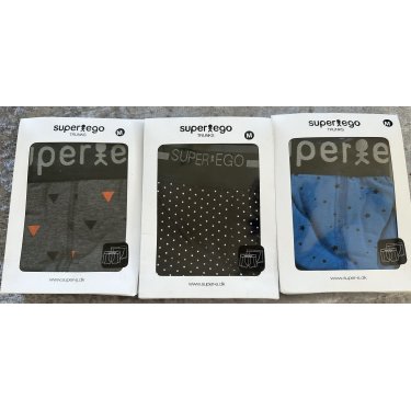 Super Ego  TRUNKS 3 par.  black/grey/blue  MEDIUM