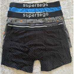Super Ego  TRUNKS 3 par.  black/grey/blue  MEDIUM