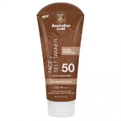 Australian Gold - Face med selvbruner SPF 50
