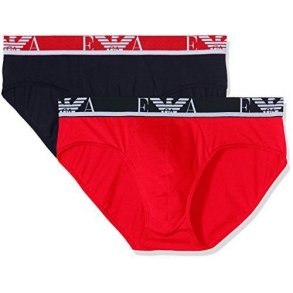 ARMANI 2 PACK BRIEF BLACK/RED