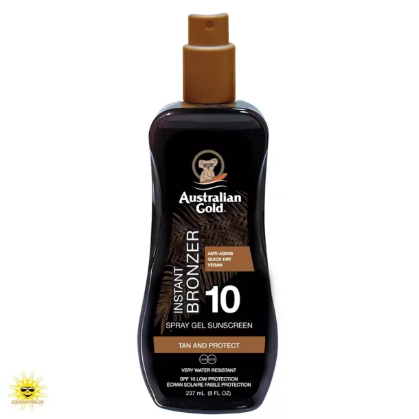 Australian Gold - Solcreme med Bronzer faktor 10 pumpe