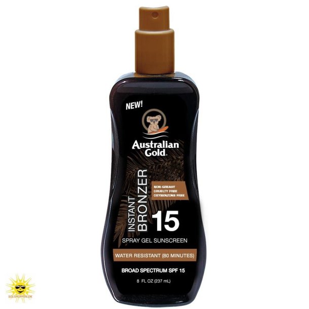 Australian Gold - Solcreme med Bronzer faktor 15 pumpe