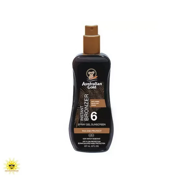 Australian Gold - Solcreme med Bronzer faktor 6 pumpe