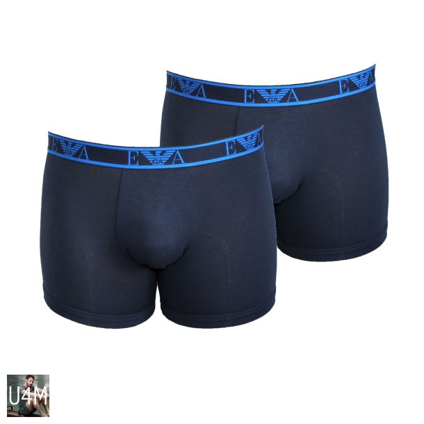 ARMANI 2 PACK BOXERSHORTS MARINE BL