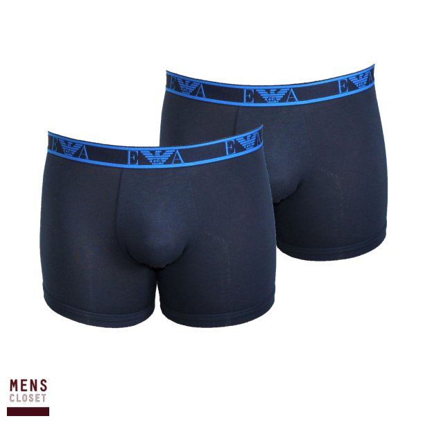 ARMANI 2 PACK BOXERSHORTS MARINE BL�