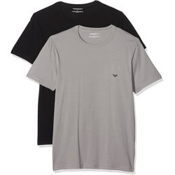 ARMANI 2 PACK CREW NECK T-SHIRT GREY/BLACK