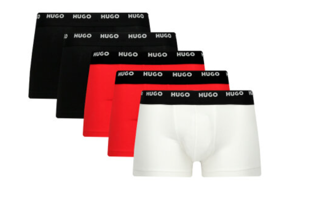 Hugo Boss Trunk 5 Pack Black/Red/White - Boxer - Underwear4men.dk