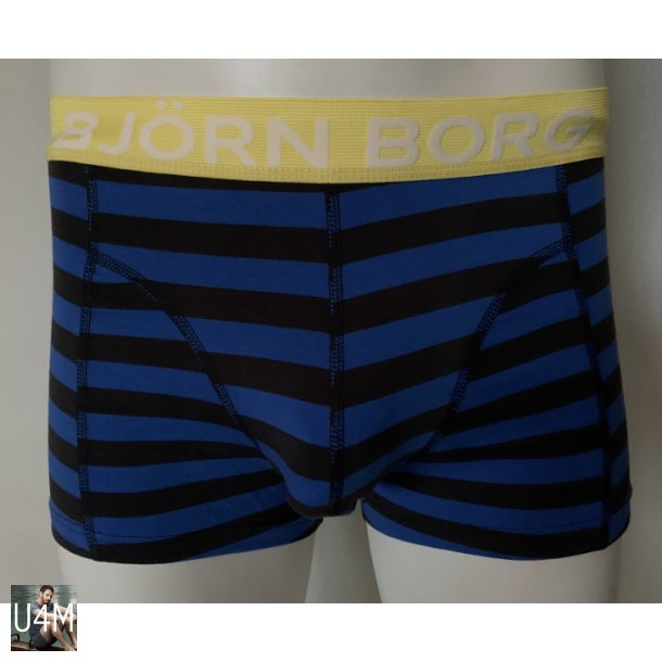 Bjrn Borg boxershorts sort/bl stribet, 1 pack