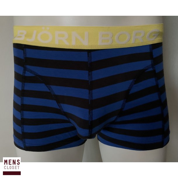 Bj�rn Borg boxershorts sort/bl� stribet, 1 pack
