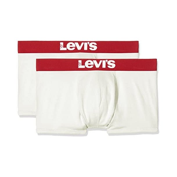 Levis hvide Trunks 2 pack med rd kontrast