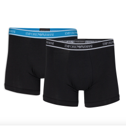ARMANI 2 pack trunks med flot middelhavs bl elastiklinning.