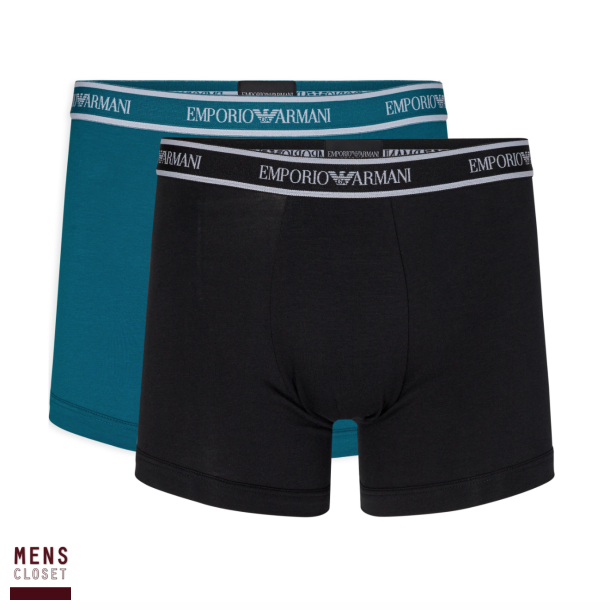 ARMANI 2 PACK BOXERSHORTS petrol og sort
