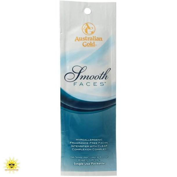 Australian Gold - Smooth Faces  (Allergivenlig og parfumefri)  10 x 15 ml.