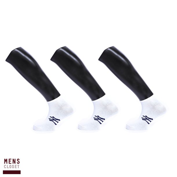 NYY Trainer liner sokker 3-pack - Hvid str. 40-46