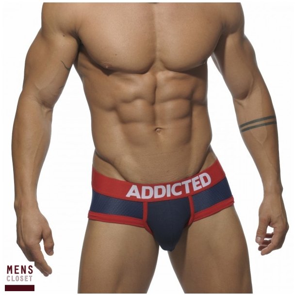 Racing Stripe Brief m/ Push-Up - Marinebl