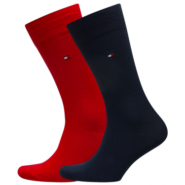 Tommy Hilfiger MEN CLASSIC sokker 2-pack - Rd/Navy