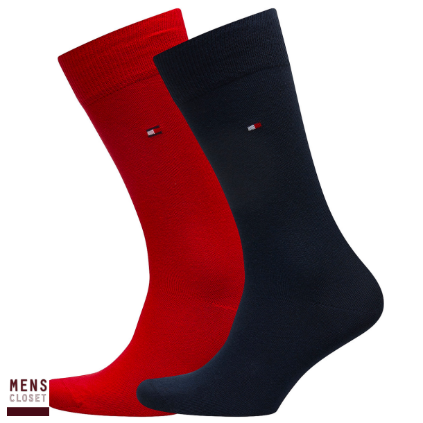 Tommy Hilfiger MEN CLASSIC sokker 2-pack - R�d/Navy